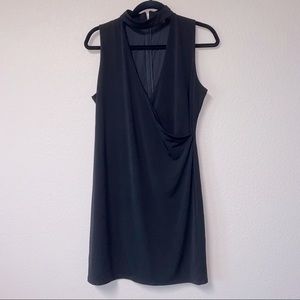 Express Black Mock Neck Keyhole Front Cut Out Mini Dress 14